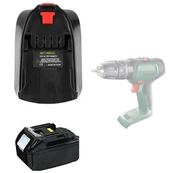 Adaptador de batería MT18BSC, convertidor para batería de iones de litio Makita de 18V, BL1840, BL1850, convertir a herramientas eléctricas de la serie Bosch PBA