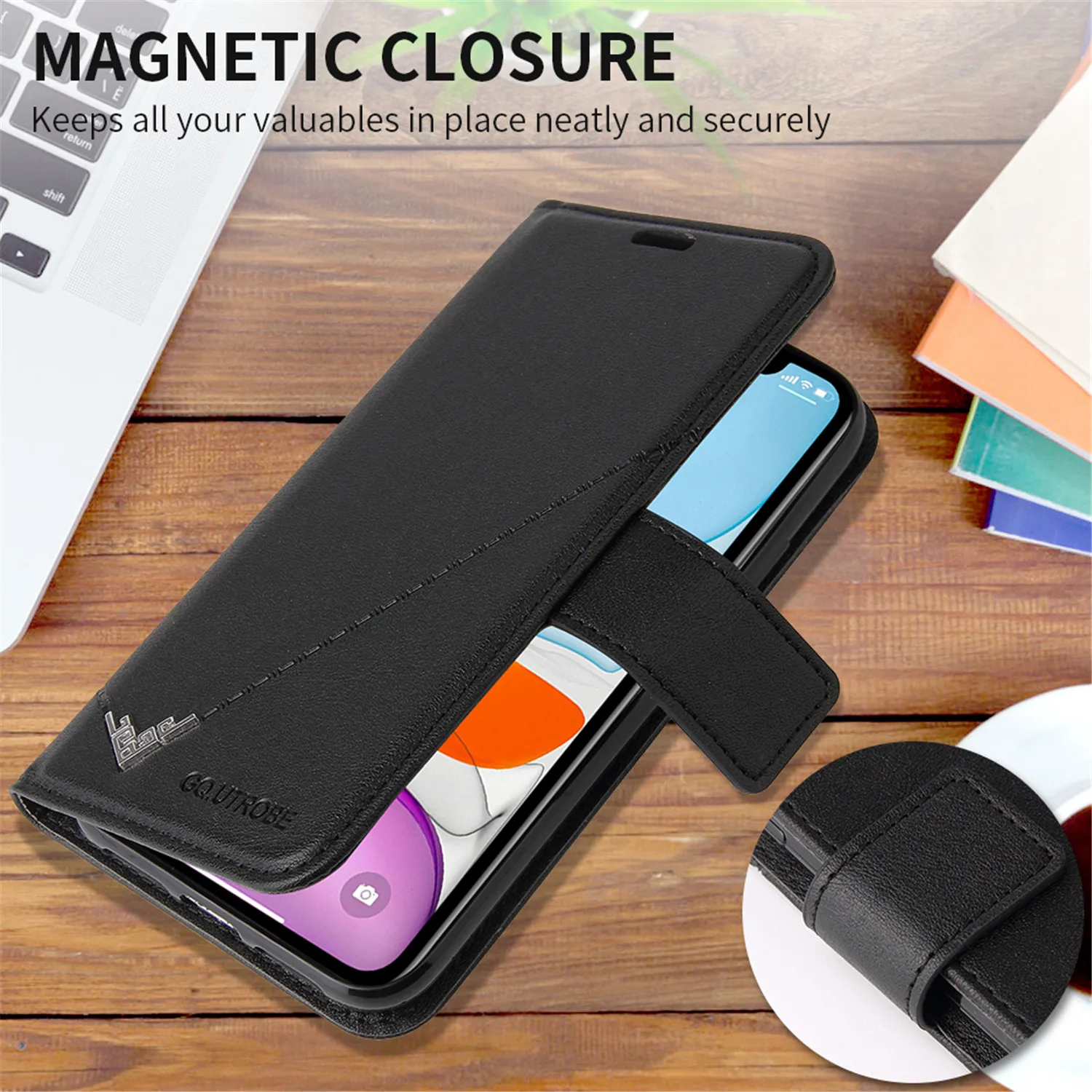 Luxury Leather Flip Case For iPhone 15 14 13 12 Mini 11 Pro XR XS Max 6 6S 7 8 Plus SE 2022 Holder Wallet Stand Bags Phone Cover