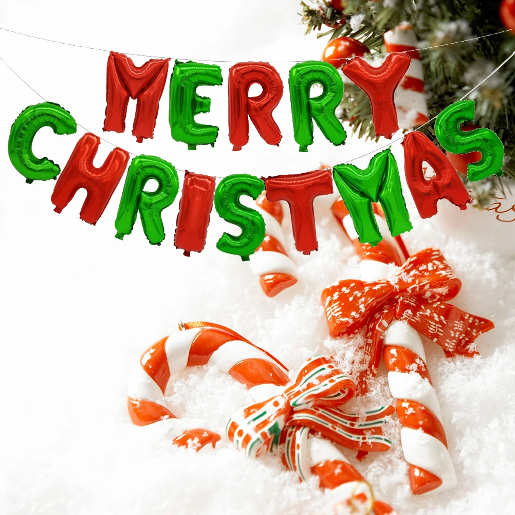 

Merry Christmas Foil Balloon Set 16Inch Blue Christmas Party Decorations for Home Wall Entrance Food Table Festive Display