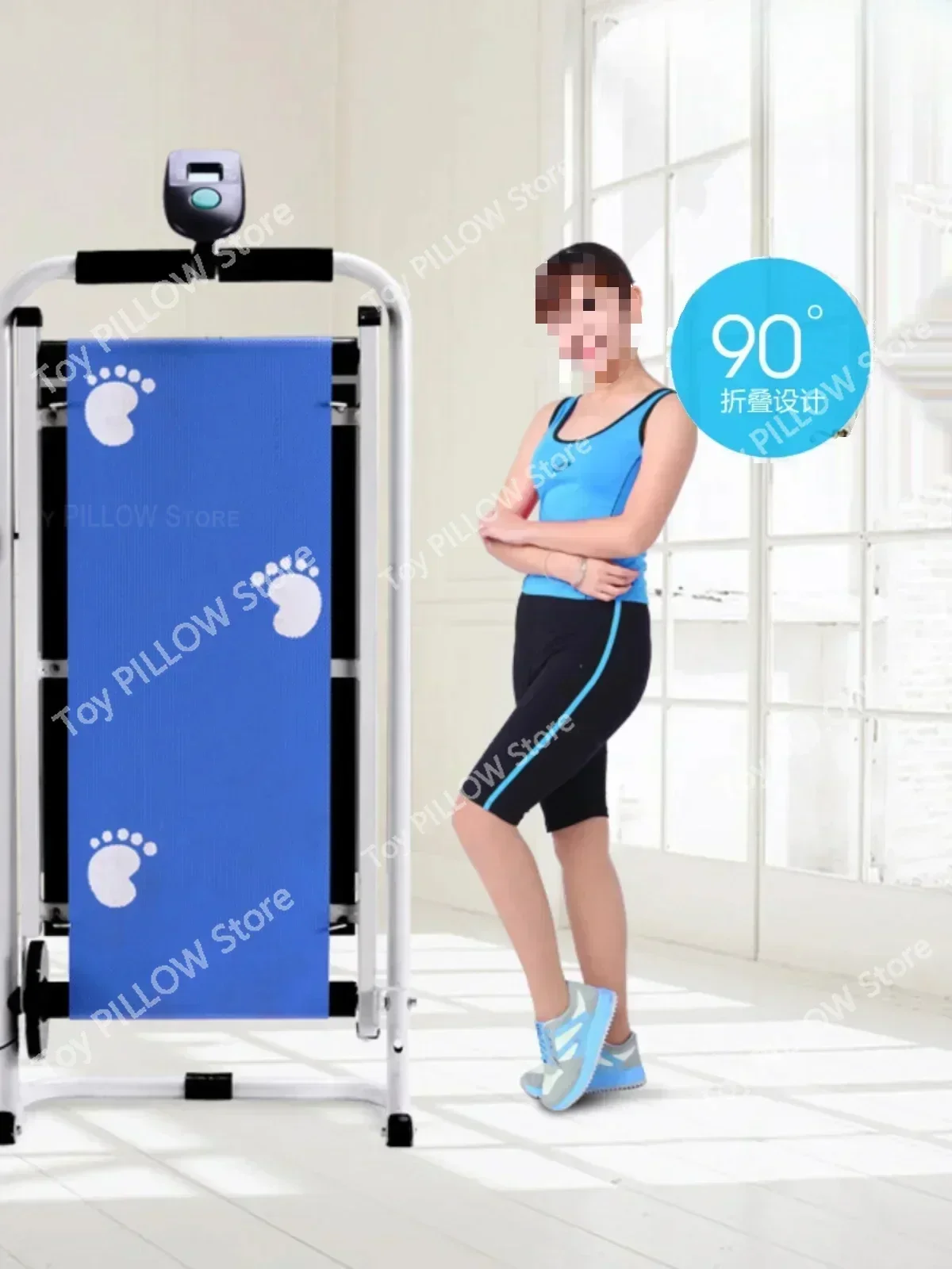 Indoor mechanical treadmill, home folding walking machine, silent mini fitness equipment, simple and dexterous exercise,