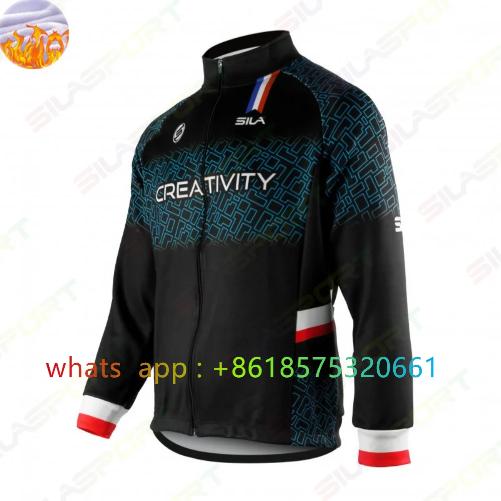 SILASPORT Cycling Jersey Long Sleeve Outdoor Man Winter Bicycles Enduro Quick Dry Jacket Bike Downhill Mtb Warm Fleece Clothing