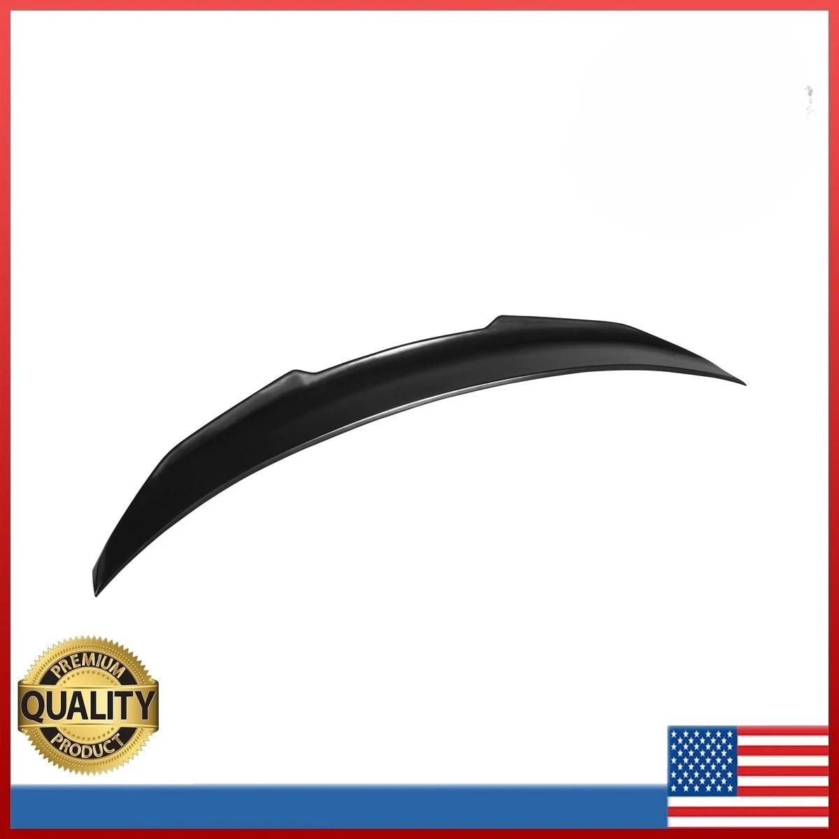 

FOR 14-24 INFINITI Q50 PSM STYLE HIGH KICK REAR TRUNK SPOILER WING GLOSS BLACK