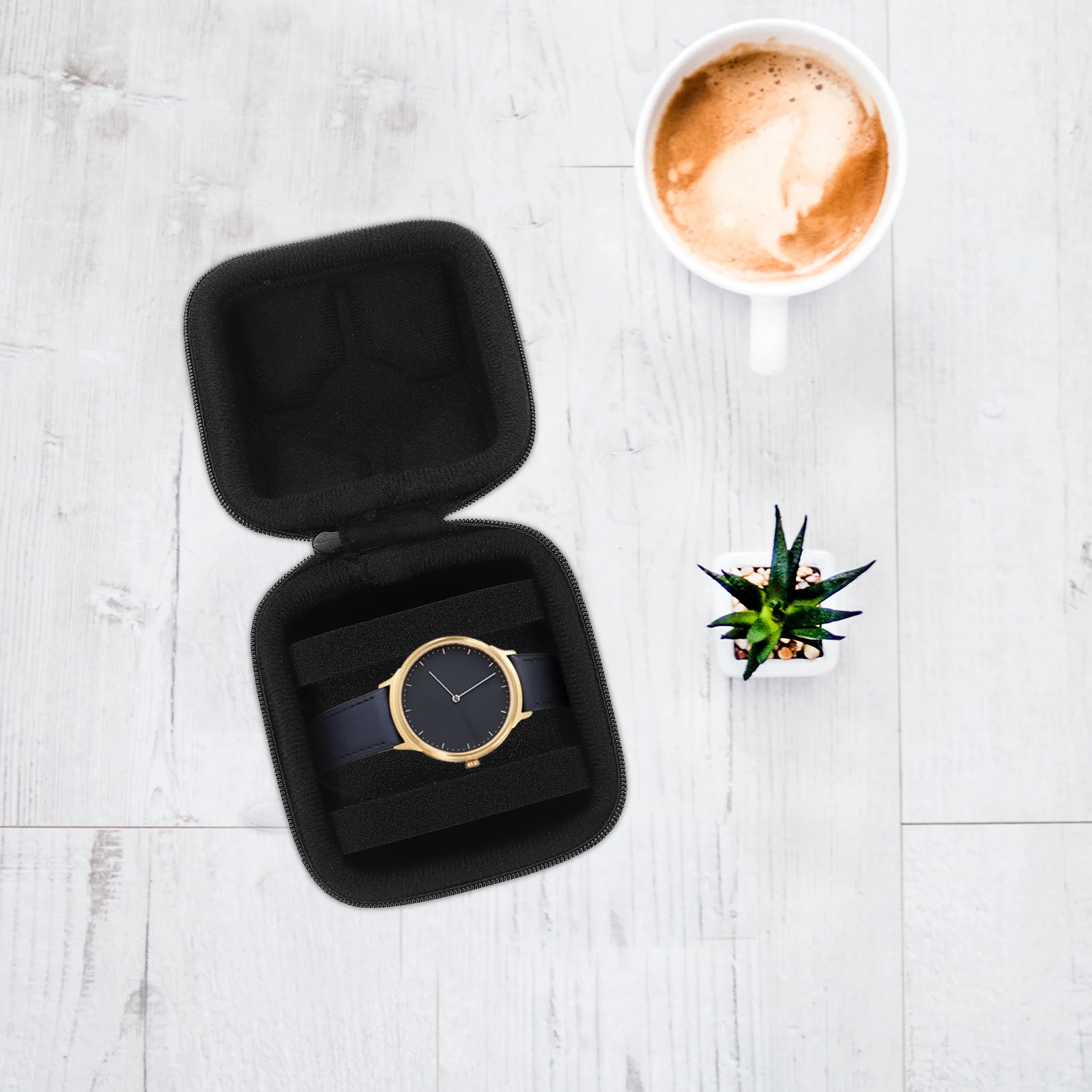 

Oxford Cloth Watch Box Storage Organizer Classic Modern Color Durable Anti Scratch Lightweight Travel Pouch Bag Container