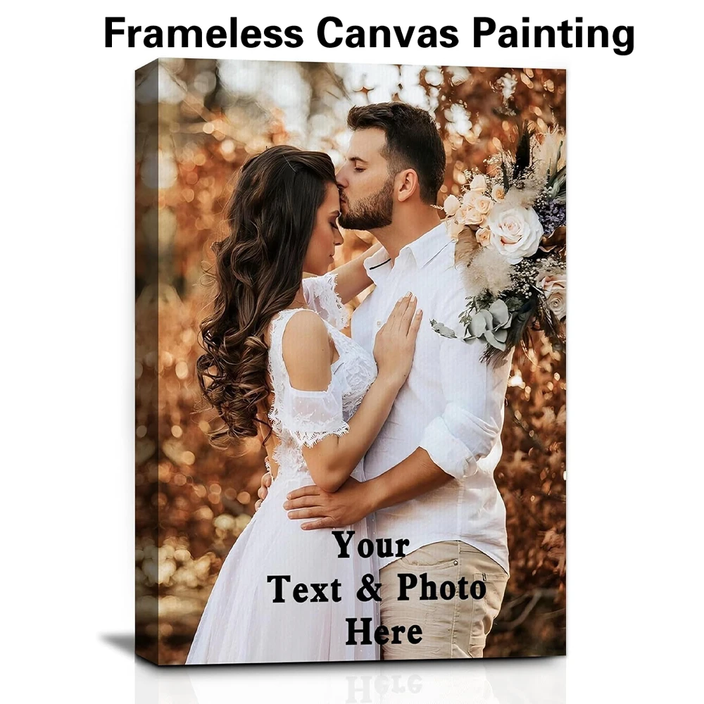1pc Frameless Personalize Custom Photo marry Chinese Ink Splash Poster Art Print Canvas Painting Picture For Poster Home Decor