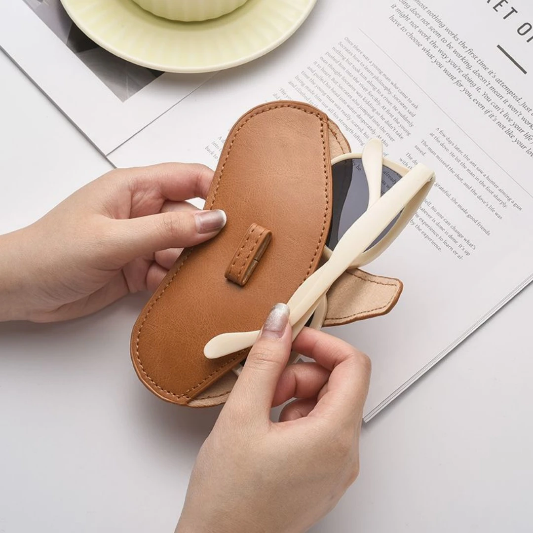 Glasses Case Women Soft Leather Glasses Bag Fashion Simple Universal Portable Sunglasses Bag Eyewear Protector for Men