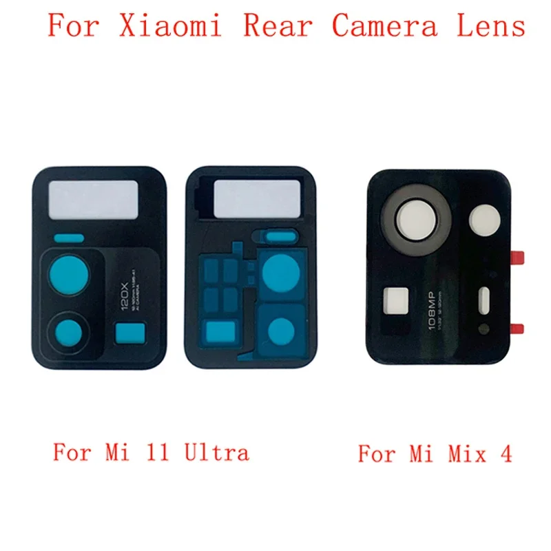 2Pcs Rear Camera Lens Glass For Xiaomi Mi 11 Ultra Mix 4 Back Camera Glass Lens Repair Parts