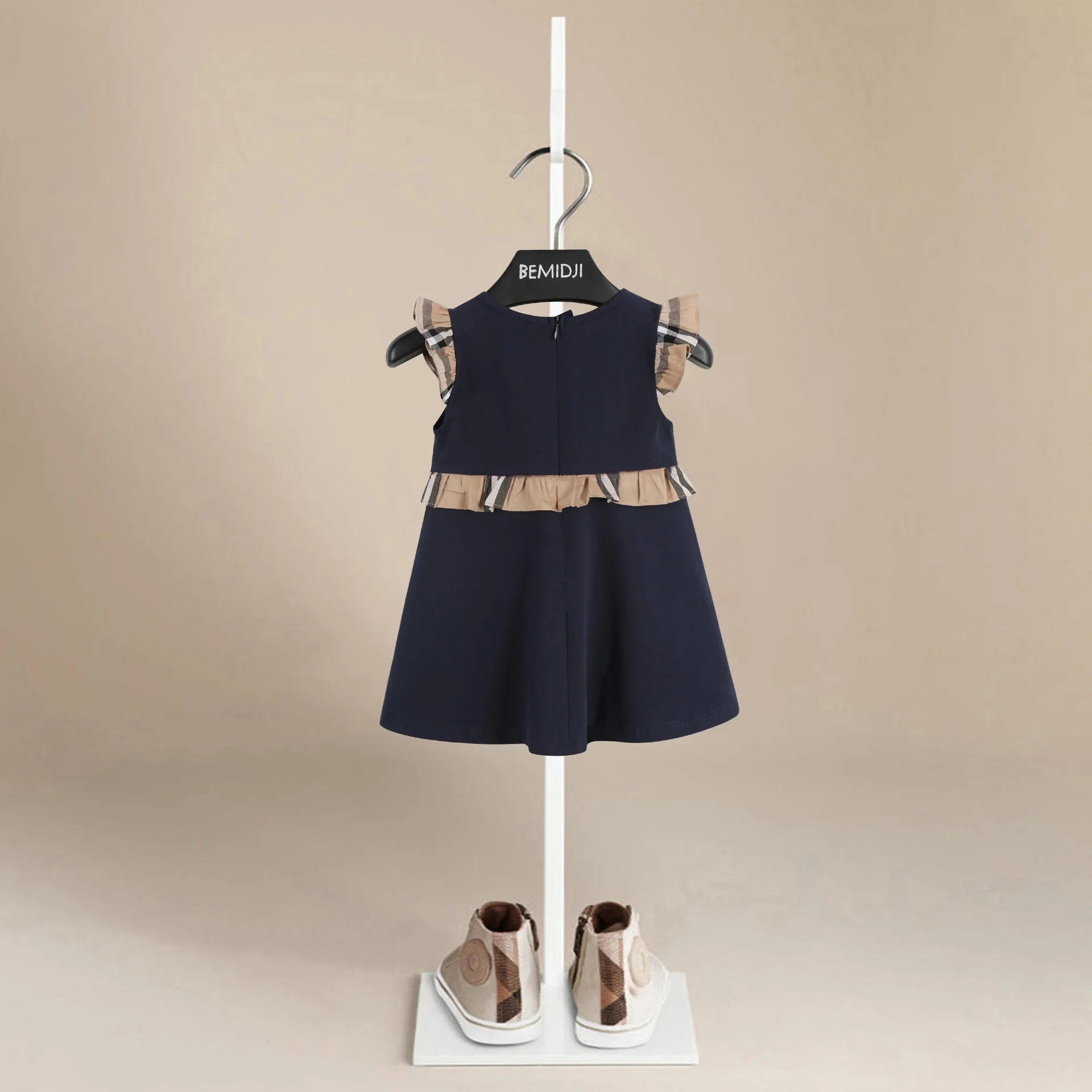 Party Dresses for Girls  Summer New Baby Fashion Cute Striped Dress Children's Fashionable Small Flying Sleeve A- Line Dress