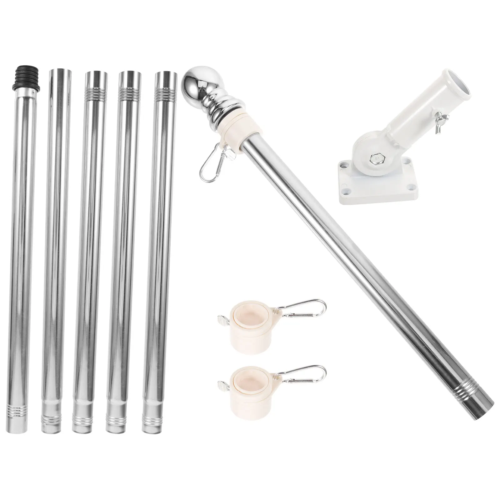 

1 set Adjustable Flag Pole Holder Outdoor Anti-Tangle Flagpole Seat Easy Install Angle Windproof Poles Accessories