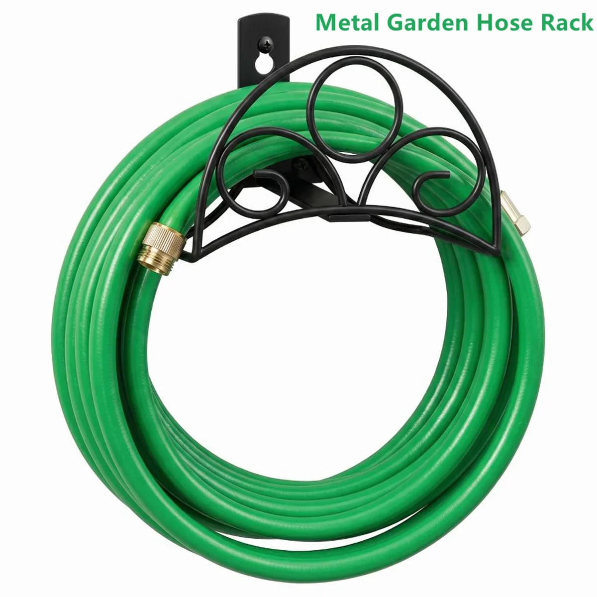 Durable Iron Metal Garden Hose Hanger Wall Mounted Easy Installation Garden Water Pipe Hook for Outdoor Garden Yard Garage