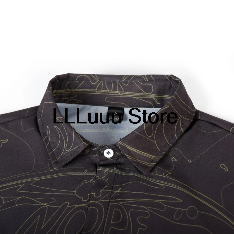 Picture 4: 3D Casual Button Down Shirts For Men Flame Style Harajuku Color Block Turndown Outdoor Street Short Sleeve Shirt