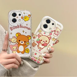 New Popular Rilakkuma Cartoon Phone Case For Redmi Note 13 12 11 ProPlus 10 9 Pro 14C 13C 12C 10C A4 K70 Non-Slip Silicone Cover