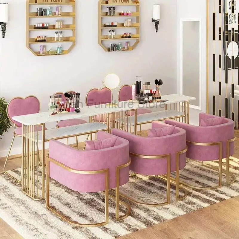 

Office Nail Technician Manicure Table Reception exquisite Counter Manicure Table Designer Simple Schmincktisch Salon Equipment