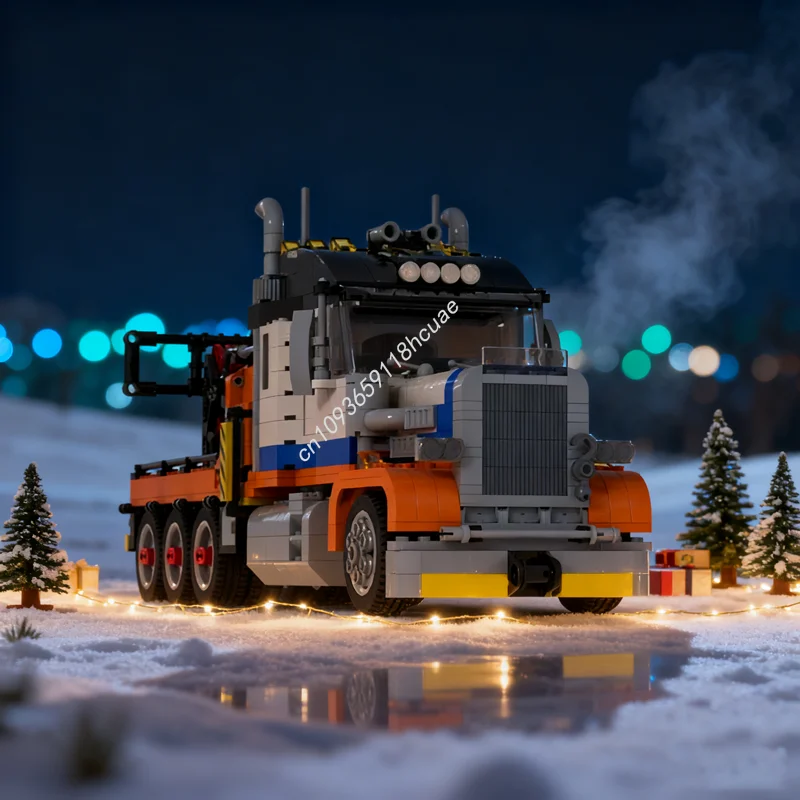 

1163pcs MOC Heavy Tow Rotator Truck Model Teamed Building Blocks Architecture Assemble Christmas Gift DIY Creative Toy Brick