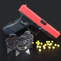 Manual G17 Toy Gun With Laser Soft Bullet Airsoft Pistol Outdoor Sports CS Game Weapon for Children Gift