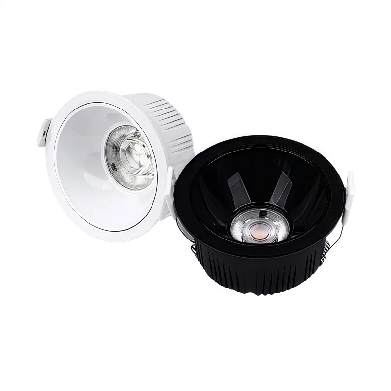 Highlight LED AC110-230V Anti Glare Recessed Dimmable Downlights COB 7W9W12W15W20W24W36W45W60W Ceiling Lamp Spot Light Parlor