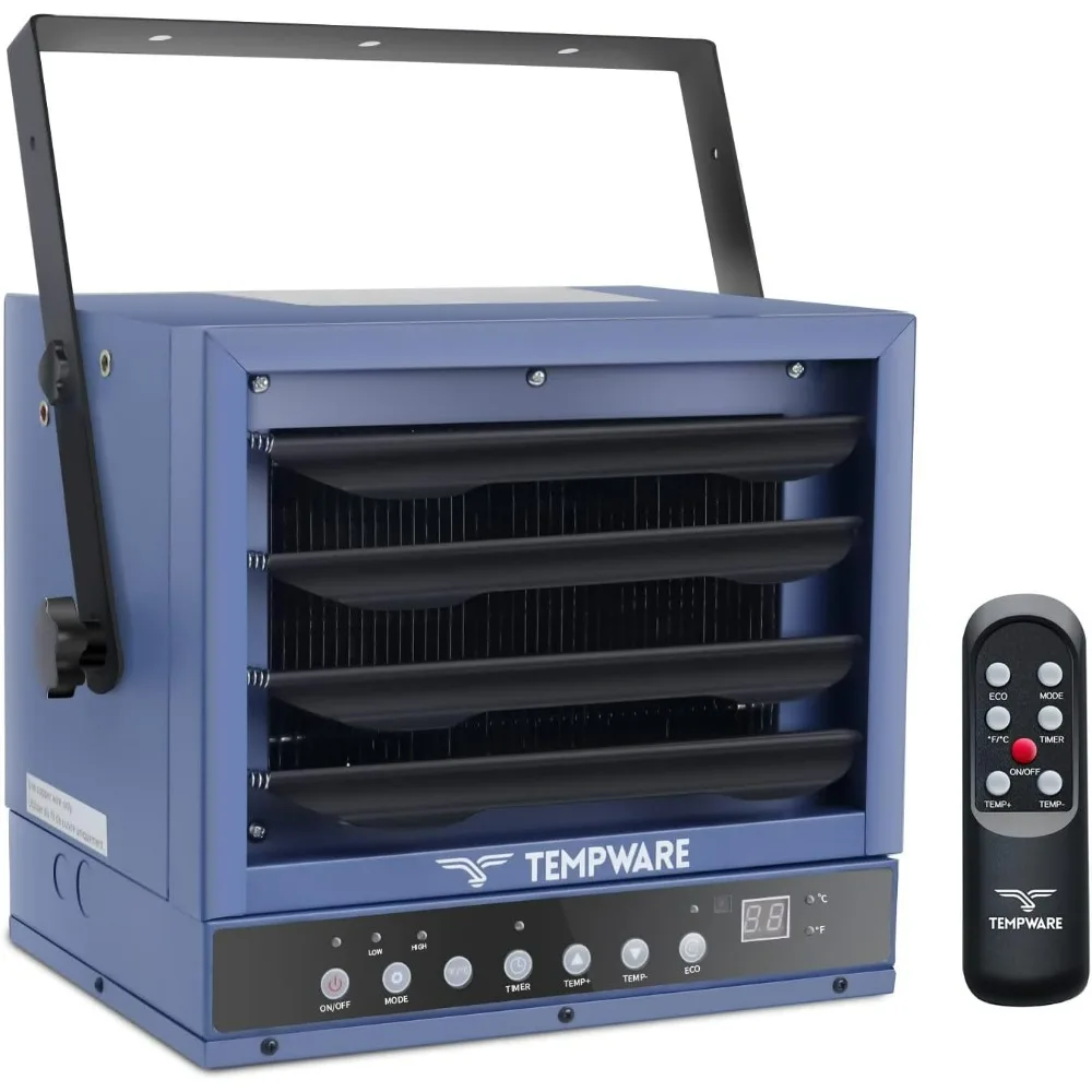 

Electric Garage, 7500-Watt Digital Fan-Forced Ceiling Mount Shop Heater with Full-Function Remote, 240-Volt Hardwired