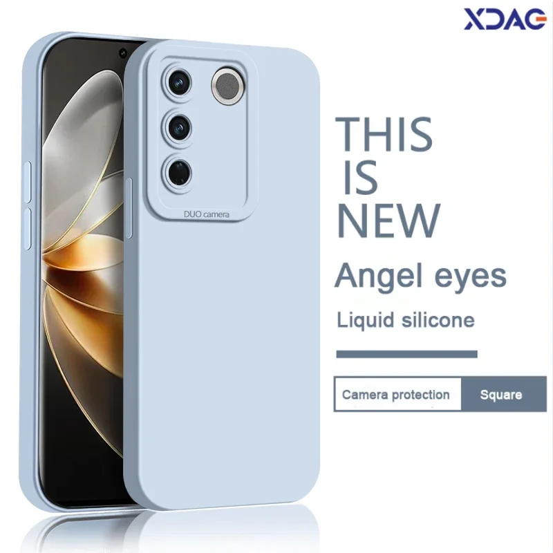 

Pupillary Angel Eyes Phone Case for VIVO V27 Pro V27Pro Funda Original Soft Liquid Silicone Back Cover Camera Protection Housing