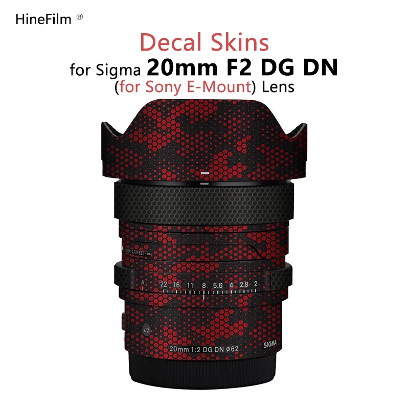 

Hinefilm Skin for Sigma 20 F2 FE Lens Sticker Decal Skin For Sigma 20mm F2 DG DN for Sony Mount Lens Protector 20F2 Wrap Cover