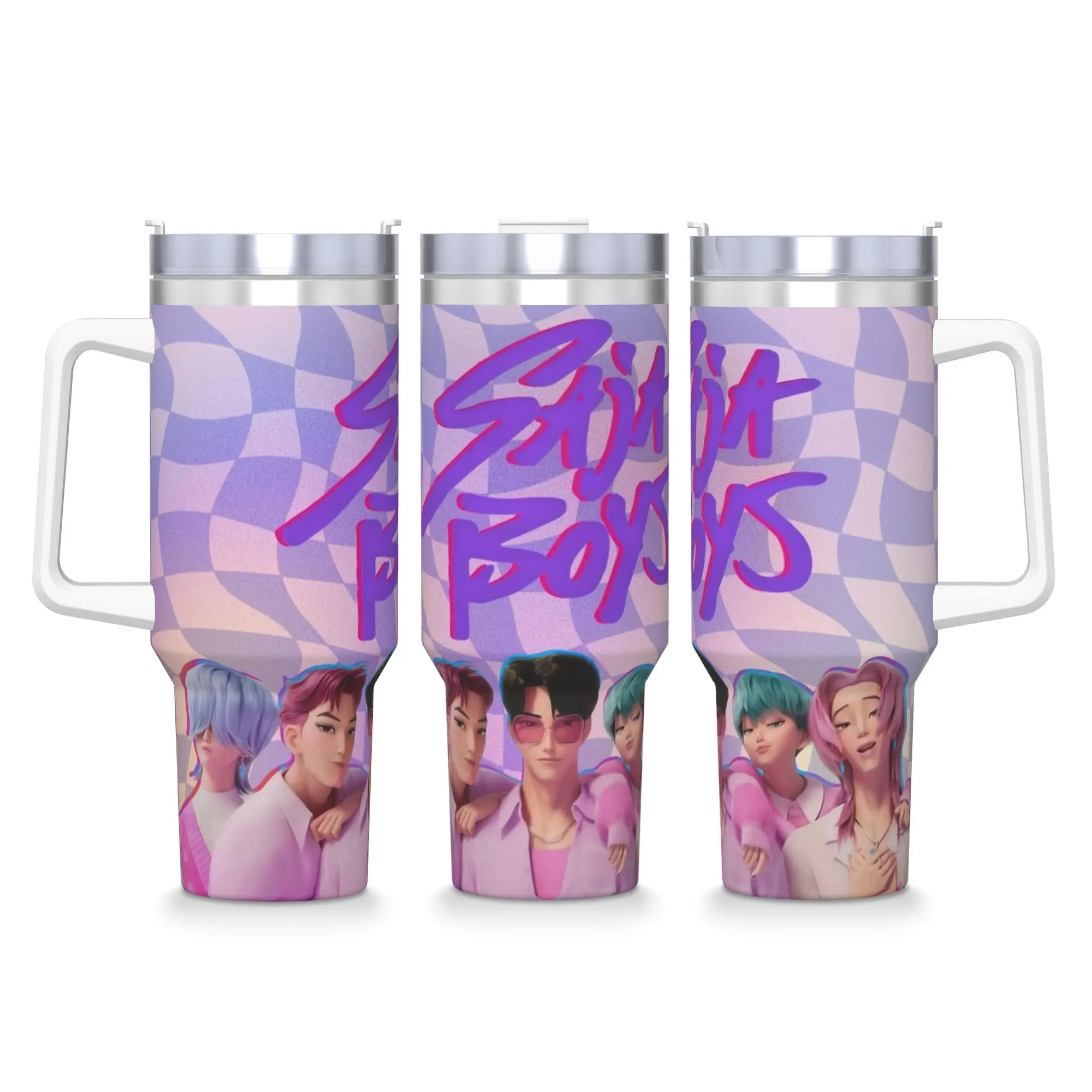 Stainless Steel Tumbler Saja Boys - K-POP DEMON HUNTERS Thermal Cups  Keep Heat Cold Drink Mugs Cup Driving Printed Water Bottle
