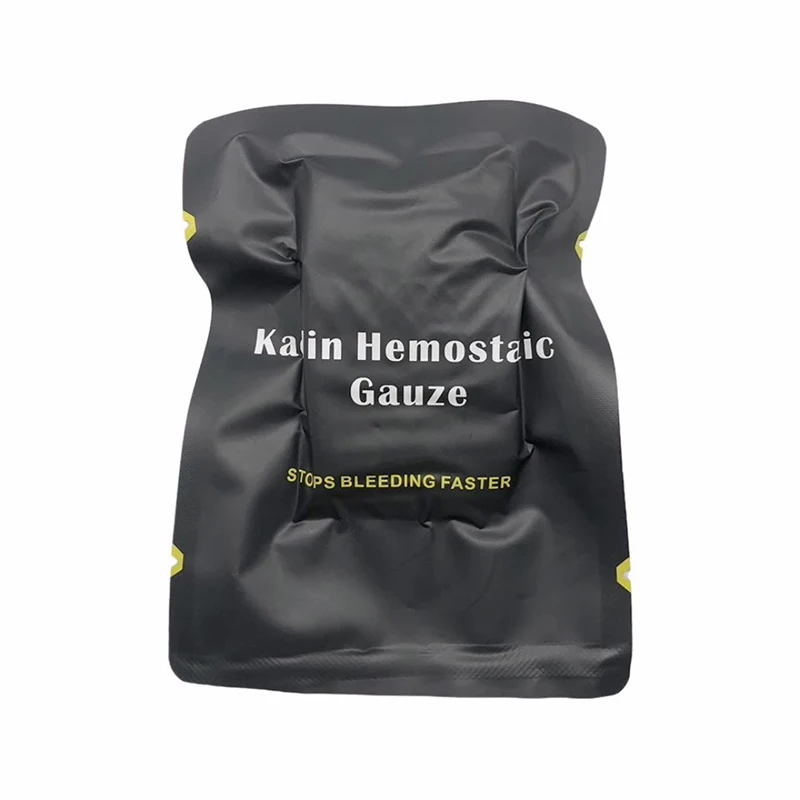 Kit de emergência de gaze de combate hemostático-caulim, Z-Fold solúvel para Ifak, kit tático militar de primeiros socorros, curativo médico, trauma