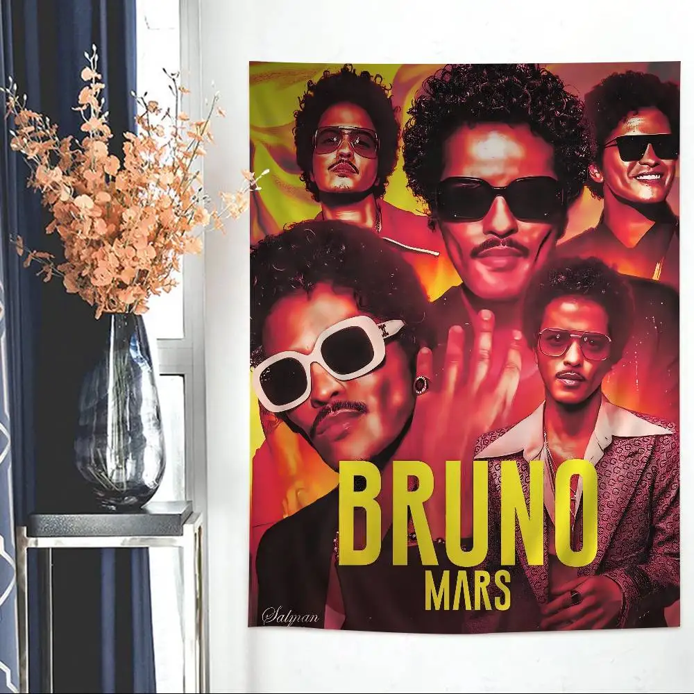 Singer B-Bruno M-Mars Album Art Colorful Tapestry Wall Hanging Hanging Tarot Hippie Wall Rugs Dorm Wall Art Decor