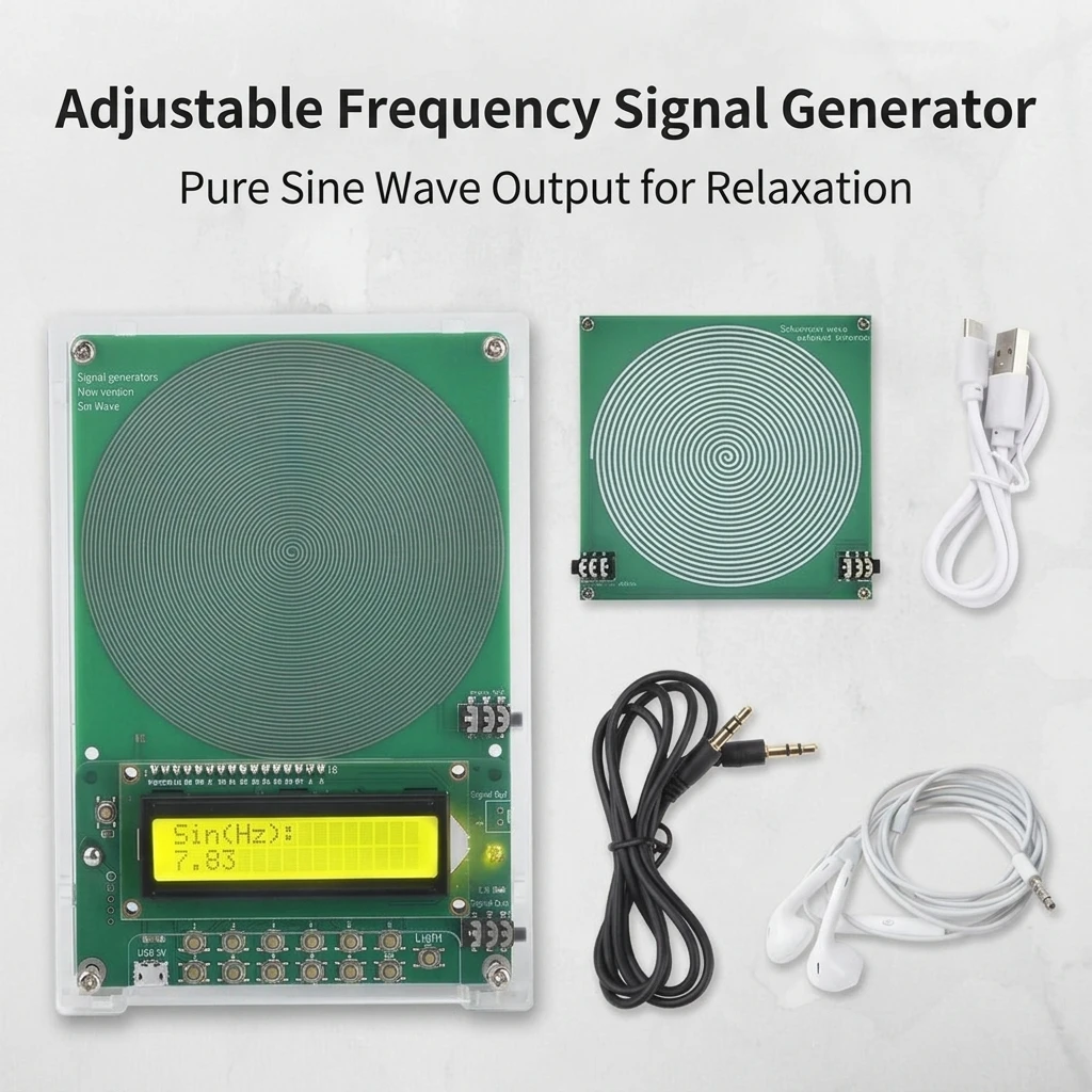 Meditation Lovers Schumann Resonance Generator Sleep Aid Device Stable 7.83Hz Frequency Emitter for Stress Relief Relaxation