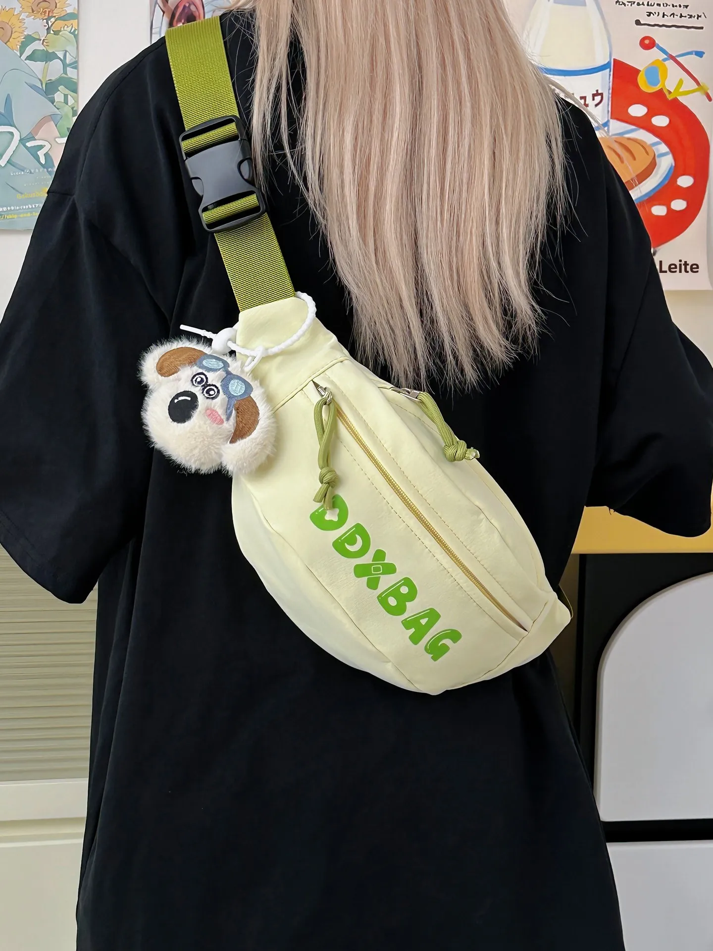 bolsa-transversal-de-lona-faion-para-mulheres-bolsa-de-ombro-Unica-casual-estilosa-com-alca-de-nylon-e-f-de-ziper