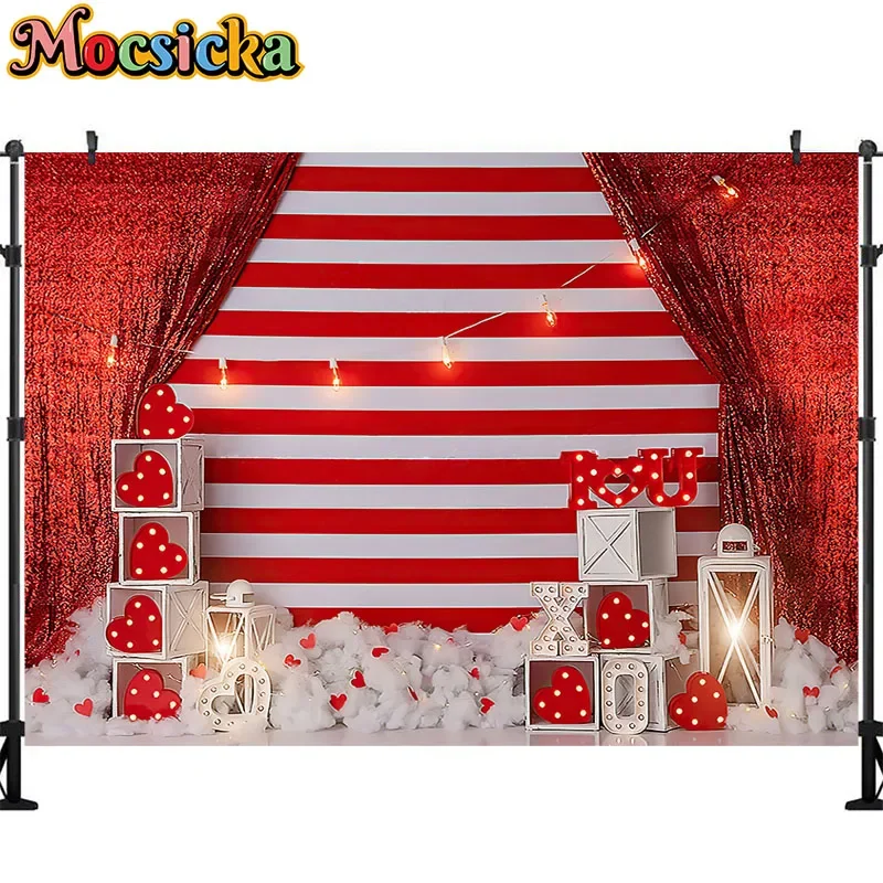 Mocsicka dia dos namorados fotografia pano de fundo foto bebê crianças criança bolo de aniversário quebra decoração banner estúdio adereços