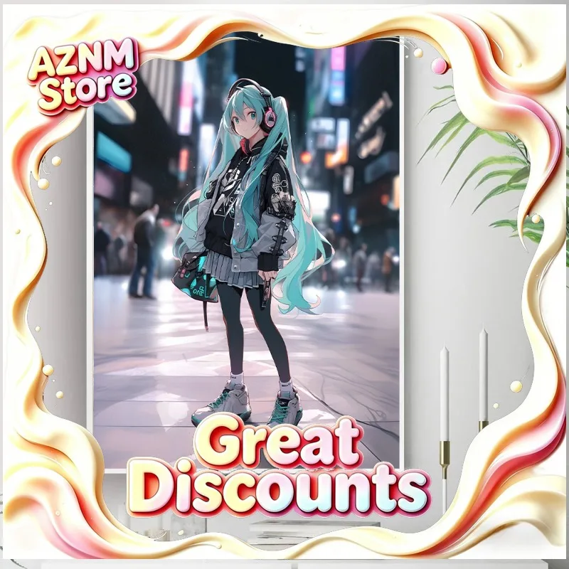 Japanische Idol-Figur mit Blauen Haaren, Anime-Sängerin Poster, Tokyo Japan Stadt, Sakura Leinwandgemälde, Wandkunst, Raumdekoration, Gamer-Geschenk