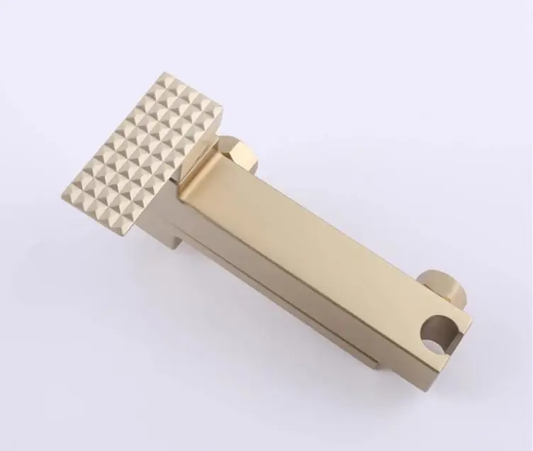 Brushed Gold Brass Extended Bathtub Faucet Hot and Cold Shower Faucet Shower Head Set Bathroom and Washroom Mixing Valve