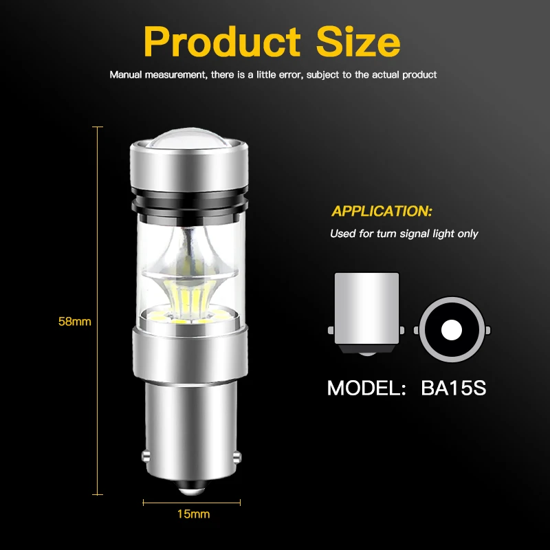 2 قطعة 1156 BA15S P21W مشرق LED عكس مصابيح كهربائية Canbus لسيتروين DS3 09-15 DS4 11-15 DS5 11-15 C4 كوبيه 04-10 الصبار 14-17