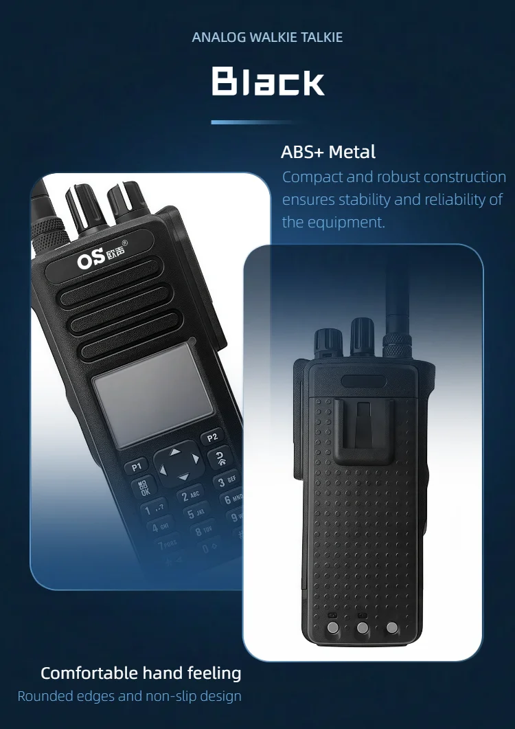 أجهزة اتصال لاسلكية طويلة المدى محمولة 10 وات OS-8668 VHF 136-174 شاشة LED DTMF جهاز اتصال لاسلكي