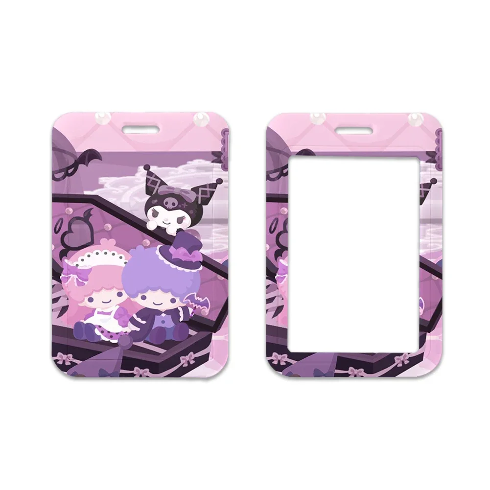 Sanrio Cartoon Karten halter Hallo Kitty Kulomi gedruckt PVC Slide Card Paket Student Bus Metro Campus Kartensp eicher