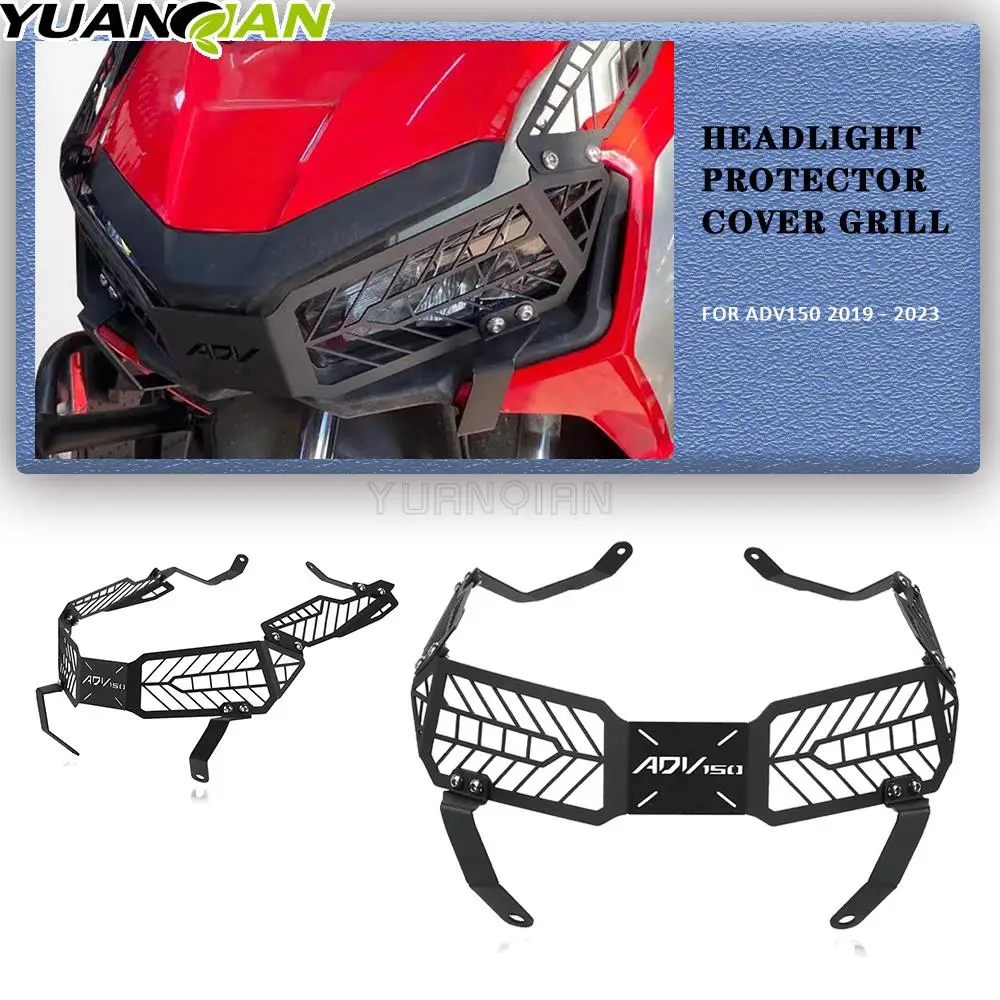 

2019-2023 Fits For ADV150 ADV 150 ADV-150 2022 21 Motorcycle Accessories Front Headlight Grille Guard Cover Protector Decorative