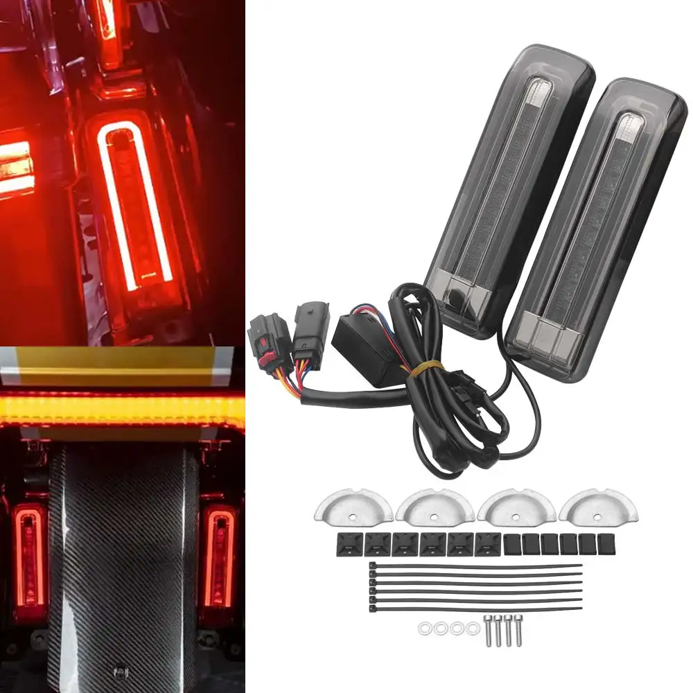

1Pair Rear Saddlebag LED Insert Light Motorcycle For Harley Touring Road Glide Limited FLTRK 2020 2021 2022 2023 2024