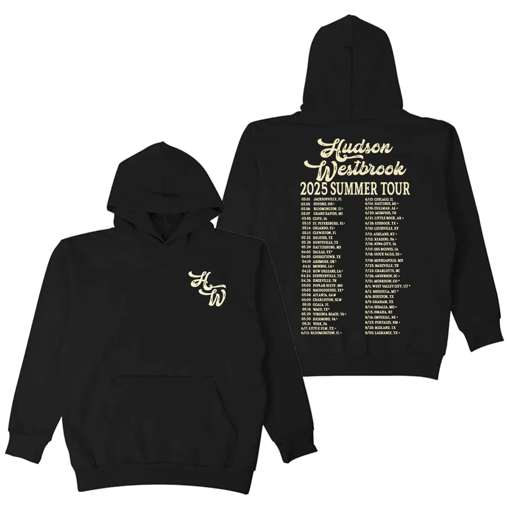 

Hudson Westbrook 2025 Summer Tour Hoodie Long Sleeve Streetwear Women Men Hooded Sweatshirts Fashion Clothes