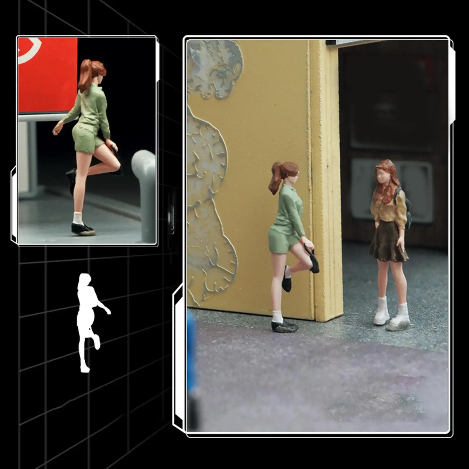 1:64 Mädchenfigur Miniatur-Layout-Dekoration Feengarten Diorama Landschaftsfiguren