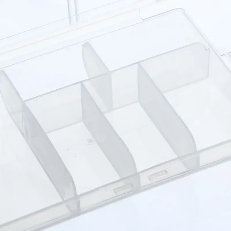 2 Stück Kunststoff-Schmuckbox mit 6 Fächern, Organizer zur Aufbewahrung von Perlen, Schmuckaufbewahrungsbox, rechteckige Schachtel – Detail 15