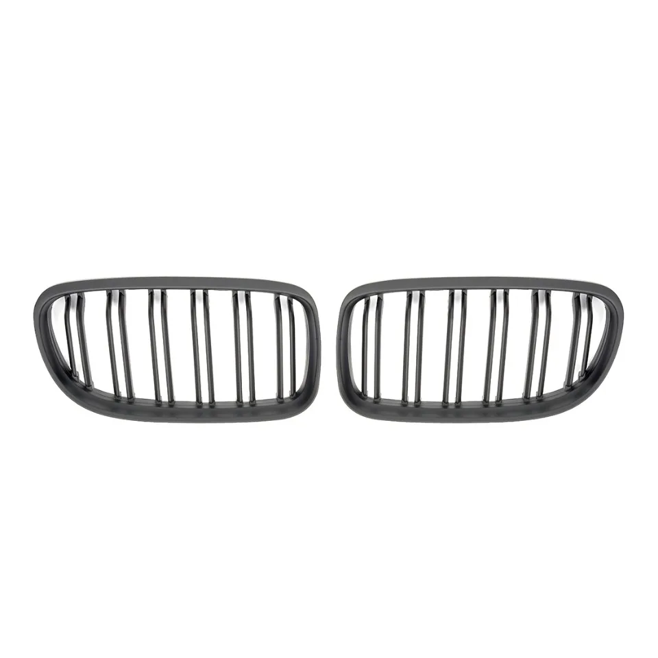 Front stoßstangen gitter im xvip-Diamanten-Stil für BMW 3er E90 E91 2015-2017 einz eilige glänzende schwarze Doppel latten gitter – Detail 9