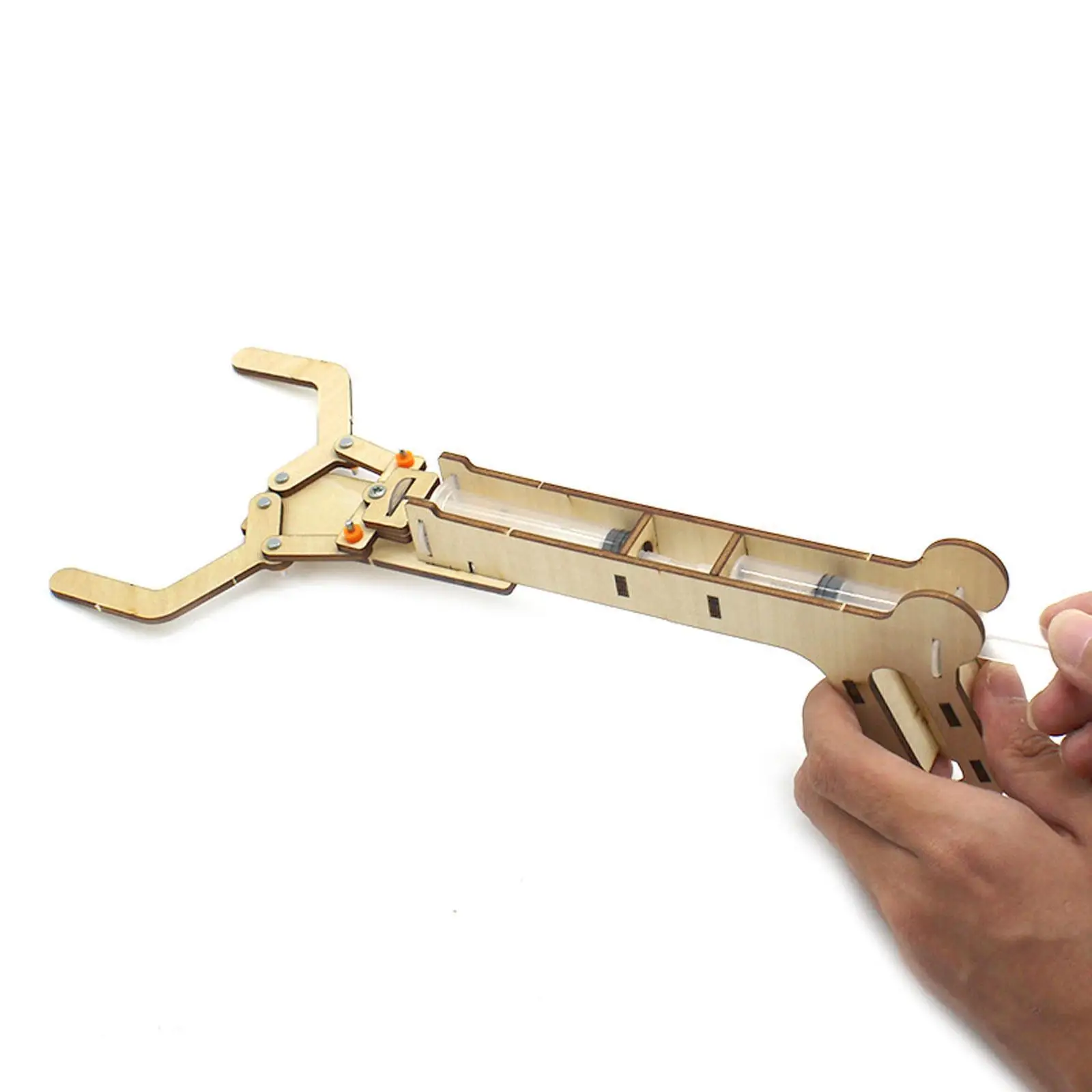 Holzbausatz, hydraulisches Roboterarm-Modell-Set, handgefertigtes Wissenschaftsset für Jungen, Mädchen, Erwachsene, Grundschul-Geburtstagsgeschenke