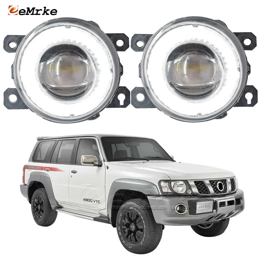 

Led Angel Eyes DRL Ring Daytime Runinng Lamp Car Lights for Nissan Patrol Y61 2005 2006 2007 2008 2009 Car Fog Lamp Assembly