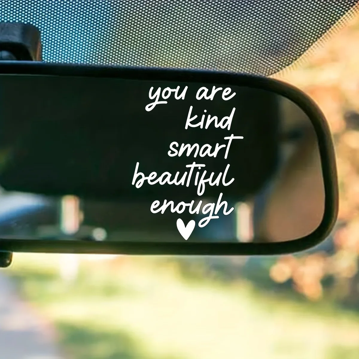 

1PC You Are Kind, Smart, Beautiful - High-Quality Vinyl Self Affirmation Mirror Stickers for Laptop Car Helmet Luggage