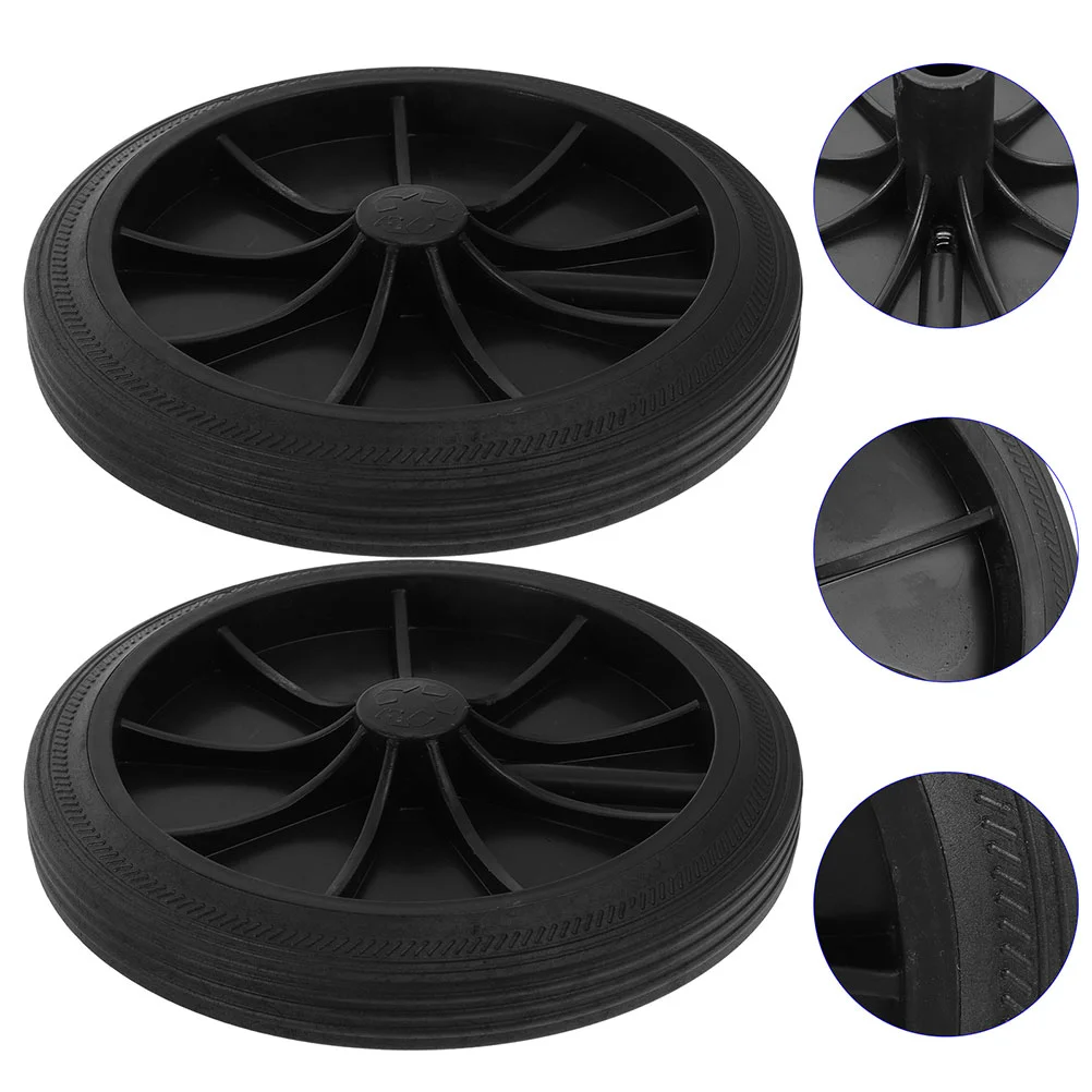 

4 Pcs Sanitation Trash Can Accessories Wheel for Bin Roller Rubber Replacement Wheels Garbage Dolly