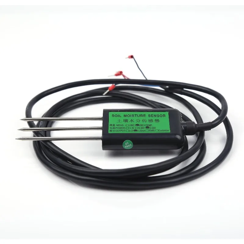 Hot Selling RS485 Soil Moisture Sensor with 3 Probes Volumetric Water Content VWC Max Output Current 20ma