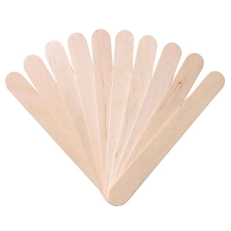 100PCS Disposable Wooden Hair Removal Wax Stick Woman Body Depilation Spatula Applicators Wood Tongue Depressor Beauty Tools