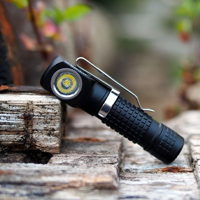 MANKER E02 III EDC Pocket Flashlight, 400 Lumen,Powered 10440/AAA Battery,Magnetic Tail,10 Lighting Modes (Black,4000K High CRI)