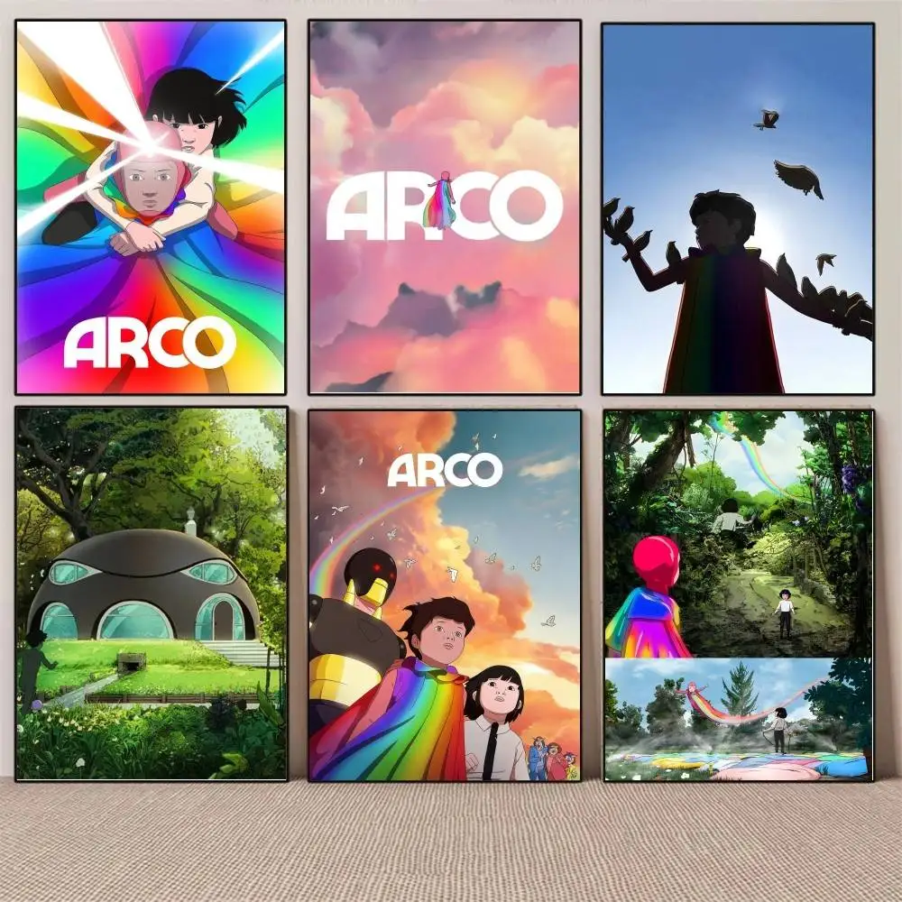 1PC Hot Arco Anime Movie poster Self-adhesive Art Waterproof Paper Sticker Coffee House Bar Room Wall Decor