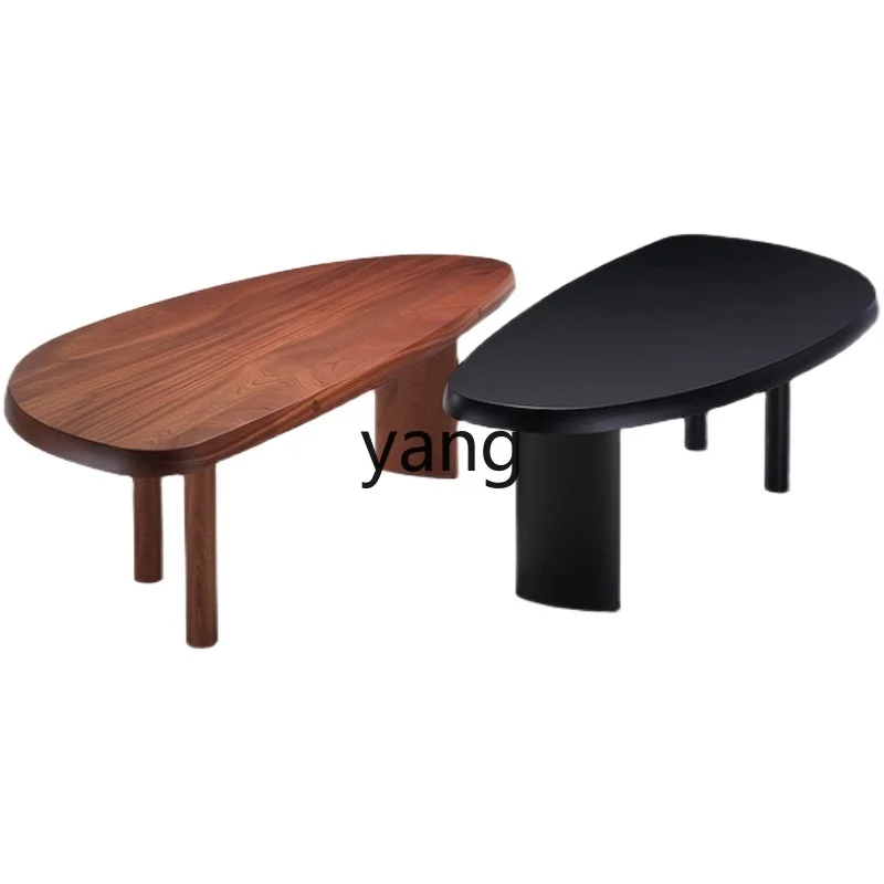 LXL Solid Wood Oval Dining Table Creative Office Desk Fashion Personalized Computer Desk Desk Strip