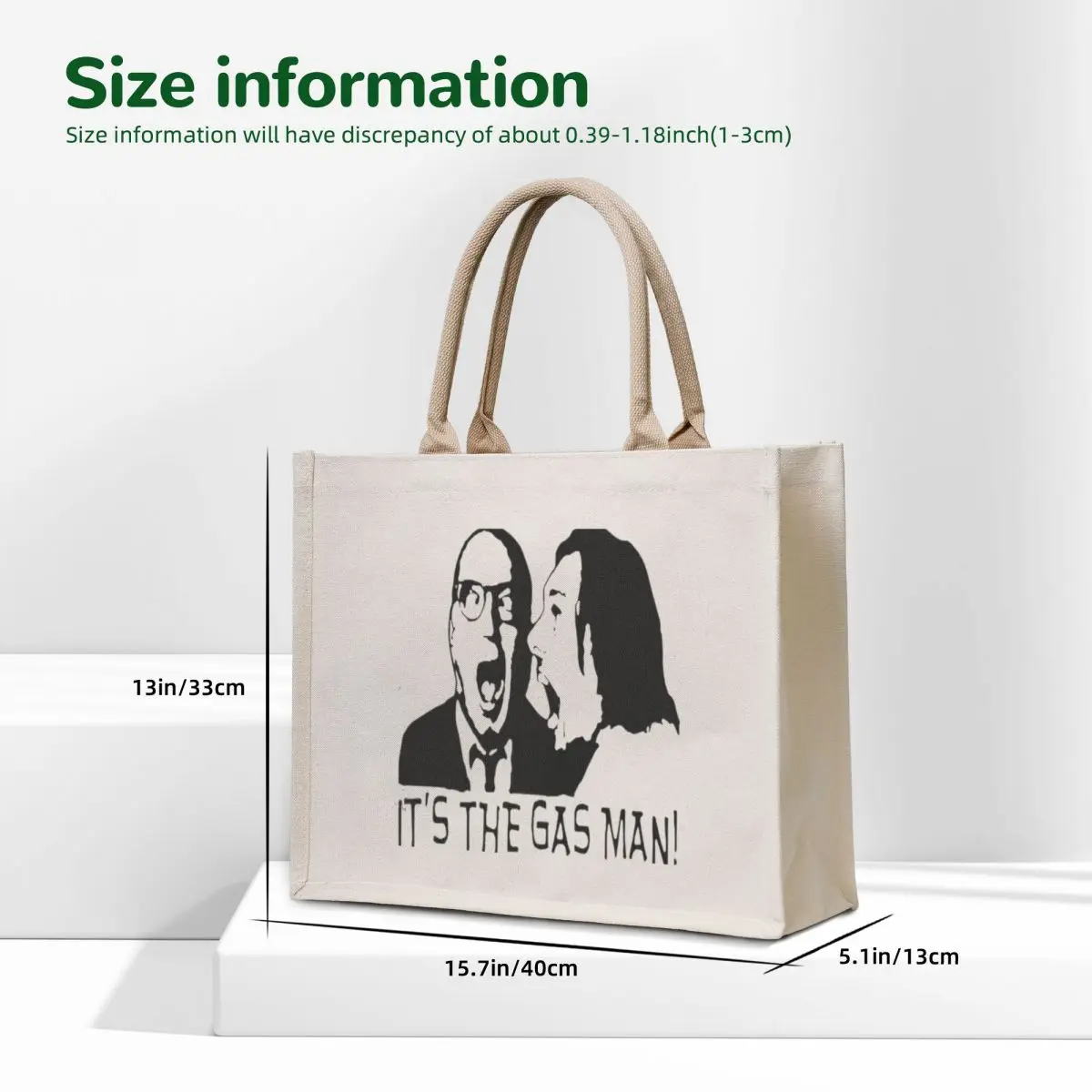 It's The Gas Man Funny Mr Gas Man Bottom Ritchie and Eddie Tote Bag shoping bag Large bags for women Canvas bag