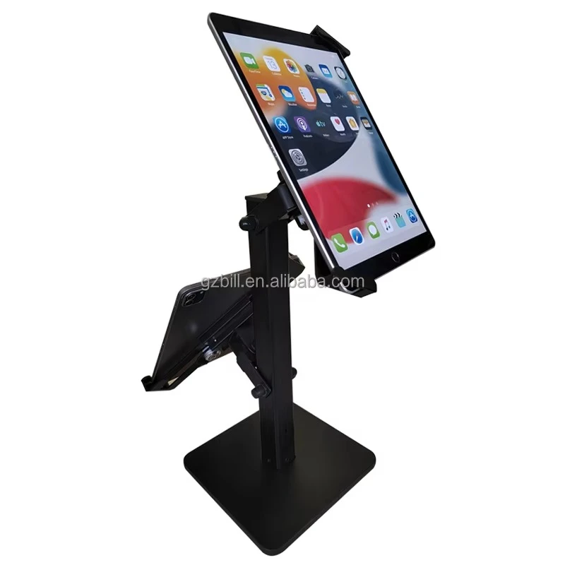 Dual Screen Tablet POS Display Stand Universal Mount For 8-11.5 Inch